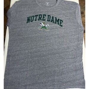 NOTRE DAME FIGHTING IRISH T Shirt By League 91 Mens XL NCAA Gray NWOT